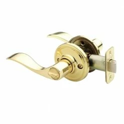 Copper Creek Waverlie Polished Brass Privacy Bed/Bath Door Handle