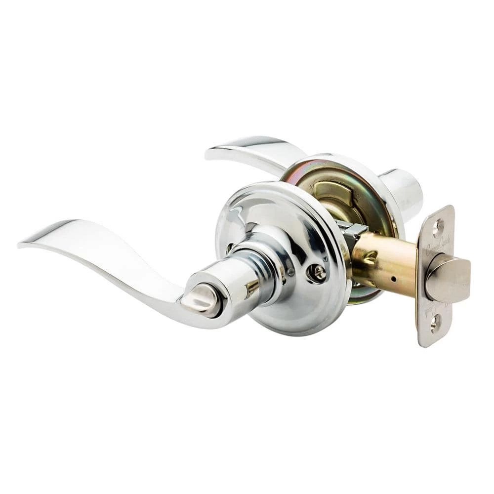 Copper Creek Waverlie Polished Stainless Privacy Bed/Bath Door Handle 3 Copper Creek Waverlie Polished Stainless Privacy Bed/Bath Door Handle