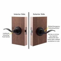 Copper Creek Colonial Black Bed/Bath Door Handle 11 Copper Creek Colonial Black Bed/Bath Door Handle -Copper Creek Shop copper creek privacy door handles wl2231bc 44 1000