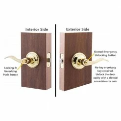 Copper Creek Colonial Waverlie Polished Brass Bed/Bath Door Handle -Copper Creek Shop copper creek privacy door handles wl2231pb 44 1000