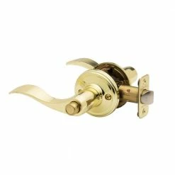 Copper Creek Colonial Waverlie Polished Brass Bed/Bath Door Handle