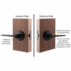 Copper Creek Contemporary Zane Black Bed/Bath Door Handle -Copper Creek Shop copper creek privacy door handles zl2231bc 44 1000