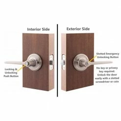 Copper Creek Contemporary Zane Satin Stainless Bed/Bath Door Handle -Copper Creek Shop copper creek privacy door handles zl2231ss 1f 1000