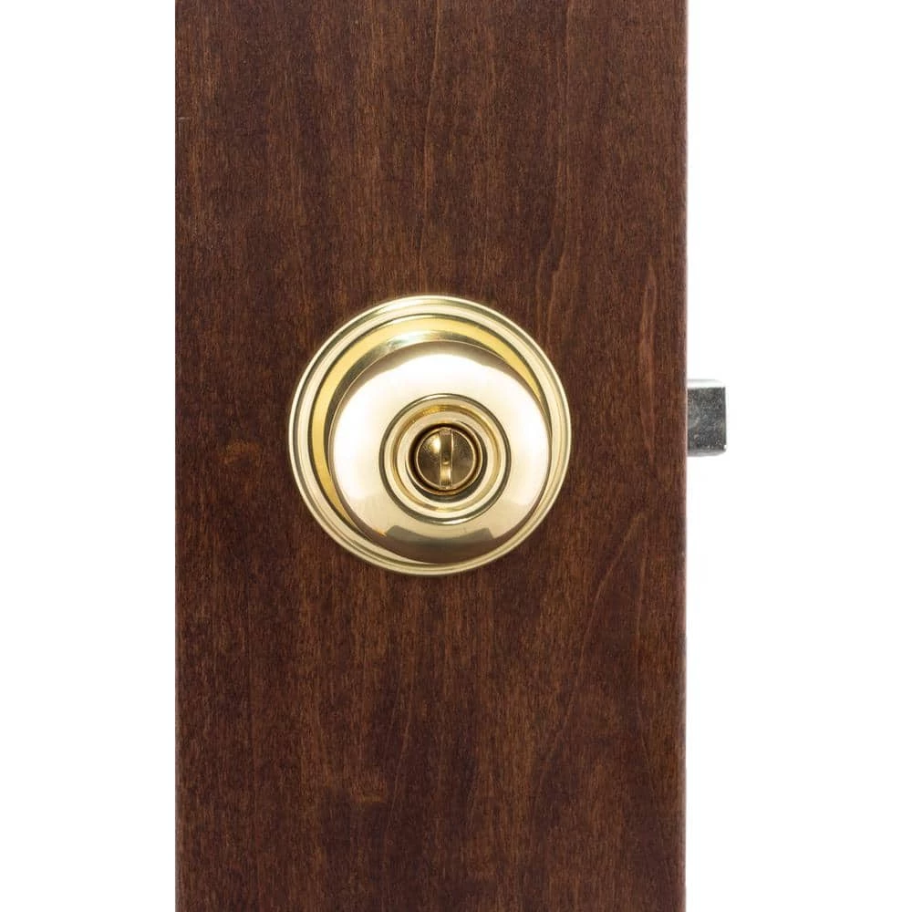 Copper Creek Ball Polished Brass Privacy Bed/Bath Door Knob 4 Copper Creek Ball Polished Brass Privacy Bed/Bath Door Knob - Image 2