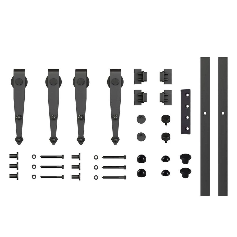 Richelieu Hardware 72 in. (1830 mm) Matte Black Arrow Mini Barn Door Sliding System 3 Richelieu Hardware 72 in. (1830 mm) Matte Black Arrow Mini Barn Door Sliding System