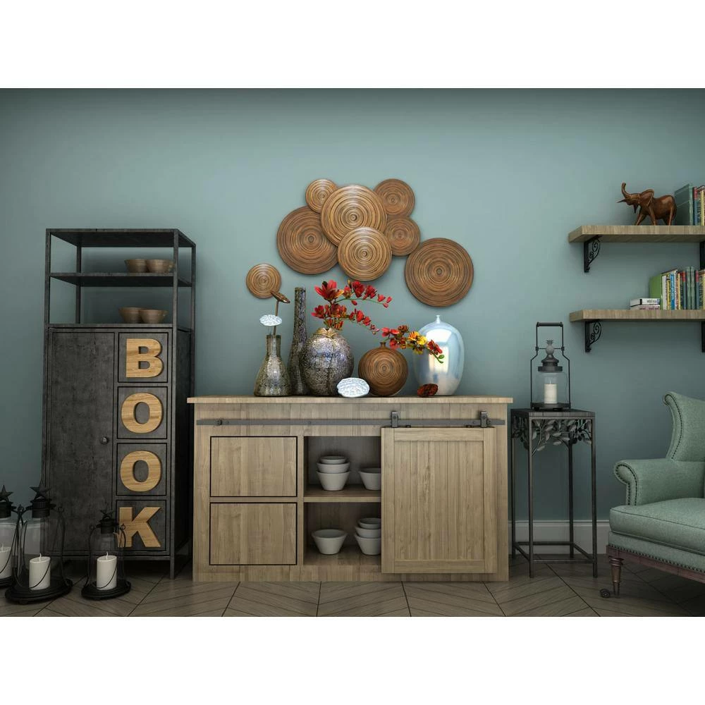 Richelieu Hardware 72 in. (1830 mm) Matte Black Luna Mini Barn Door Sliding System 6 Richelieu Hardware 72 in. (1830 mm) Matte Black Luna Mini Barn Door Sliding System - Image 4