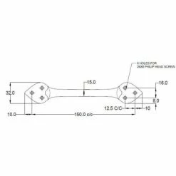 Richelieu Hardware 5-15/16 in. (150 mm) Center-to-Center Matte Black Forged Iron Traditional Barn Door Pull -Copper Creek Shop matte black richelieu hardware barn door hardware bp9465150900 4f 1000