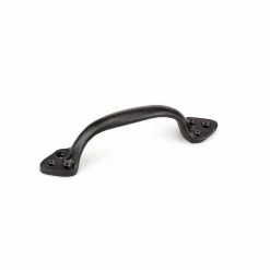 Richelieu Hardware 5-15/16 in. (150 mm) Center-to-Center Matte Black Forged Iron Traditional Barn Door Pull