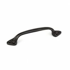 Richelieu Hardware 8-1/16 in. (205 mm) Center-to-Center Matte Black Forged Iron Traditional Barn Door Pull