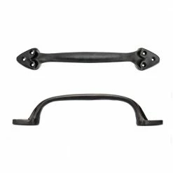 Richelieu Hardware 8-1/16 in. (205 mm) Center-to-Center Matte Black Forged Iron Traditional Barn Door Pull -Copper Creek Shop matte black richelieu hardware barn door hardware bp9465205900 66 1000