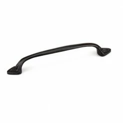 Richelieu Hardware 12 in. (305 mm) Center-to-Center Matte Black Forged Iron Traditional Barn Door Pull