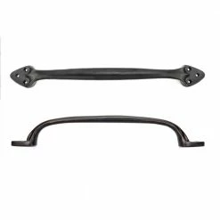 Richelieu Hardware 12 in. (305 mm) Center-to-Center Matte Black Forged Iron Traditional Barn Door Pull -Copper Creek Shop matte black richelieu hardware barn door hardware bp9465305900 c3 1000