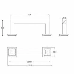 Richelieu Hardware Sheffield Collection 8-11/16 in. (220 mm) Center-to-Center Matte Black Traditional Drawer Pull -Copper Creek Shop matte black richelieu hardware barn door hardware bp9469220900 1f 1000