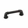 Richelieu Hardware Sheffield Collection 6-5/16 in. (160 mm) Center-to-Center Matte Black Eclectic Drawer Pull