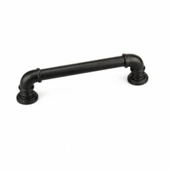Richelieu Hardware Sheffield Collection 8-13/16 in. (224 mm) Center-to-Center Matte Black Eclectic Drawer Pull