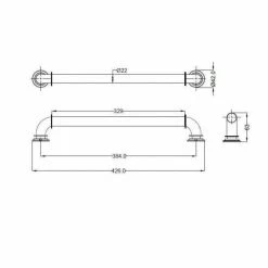 Richelieu Hardware Sheffield Collection 15-1/8 in. (384 mm) Center-to-Center Matte Black Eclectic Drawer Pull -Copper Creek Shop matte black richelieu hardware barn door hardware bp9547384900 4f 1000