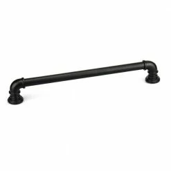 Richelieu Hardware Sheffield Collection 15-1/8 in. (384 mm) Center-to-Center Matte Black Eclectic Drawer Pull