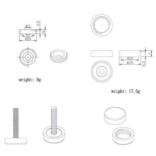 Richelieu Hardware 1 in. (25 mm) Brushed Nickel Steel Screw Cover 6 Richelieu Hardware 1 in. (25 mm) Brushed Nickel Steel Screw Cover - Image 5