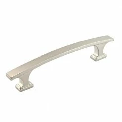 Richelieu Hardware 3-3/4 in. (96 mm) Center-to-Center Brushed Nickel Transitional Drawer Pull
