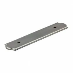 Richelieu Hardware Tremblant Collection 3-3/4 in. (96 mm) Center to Center Brushed Nickel Transitional Pull Backplate