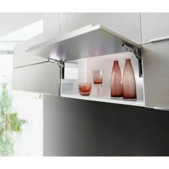 Richelieu Hardware Atmos Series White and Gray Soft-Close Heavy Duty Overlay for Frameless Cabinet Lift-Up Hinge (1-Pair) -Copper Creek Shop richelieu hardware cabinet hinges at00hd30 4f 1000