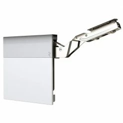 Richelieu Hardware Atmos Series White and Gray Soft-Close Heavy Duty Overlay for Frameless Cabinet Lift-Up Hinge (1-Pair)
