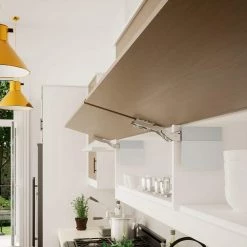 Richelieu Hardware Atmos Series White and Gray Soft-Close Heavy Duty Overlay for Frameless Cabinet Lift-Up Hinge (1-Pair) -Copper Creek Shop richelieu hardware cabinet hinges at00hd30 76 1000