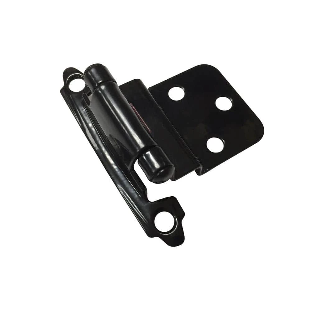 Richelieu Hardware Black Semi-Concealed Self-Closing 3/8 in. Overlay for Face Frame Cabinet Hinge (2-Pack) 3 Richelieu Hardware Black Semi-Concealed Self-Closing 3/8 in. Overlay for Face Frame Cabinet Hinge (2-Pack)