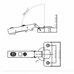 Richelieu Hardware 35 mm Soft-Close Full Overlay for Frameless Cabinet Hinge (2-Pack) -Copper Creek Shop richelieu hardware cabinet hinges bpcs36050040170 4f 1000