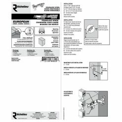 Richelieu Hardware 35 mm Soft-Close Full Overlay for Frameless Cabinet Hinge (2-Pack) -Copper Creek Shop richelieu hardware cabinet hinges bpcs36050040170 76 1000