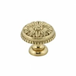 Richelieu Hardware 1-3/16 in. (30 mm) Brass Traditional Cabinet Knob