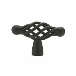 Richelieu Hardware Champs-Élysées Collection 2-3/16 in. (55 mm) x 13/16 in. (20 mm) Matte Black Traditional Cabinet Knob -Copper Creek Shop richelieu hardware cabinet knobs bp10555900 1f 1000