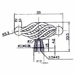 Richelieu Hardware Champs-Élysées Collection 2-3/16 in. (55 mm) x 13/16 in. (20 mm) Matte Black Traditional Cabinet Knob -Copper Creek Shop richelieu hardware cabinet knobs bp10555900 44 1000