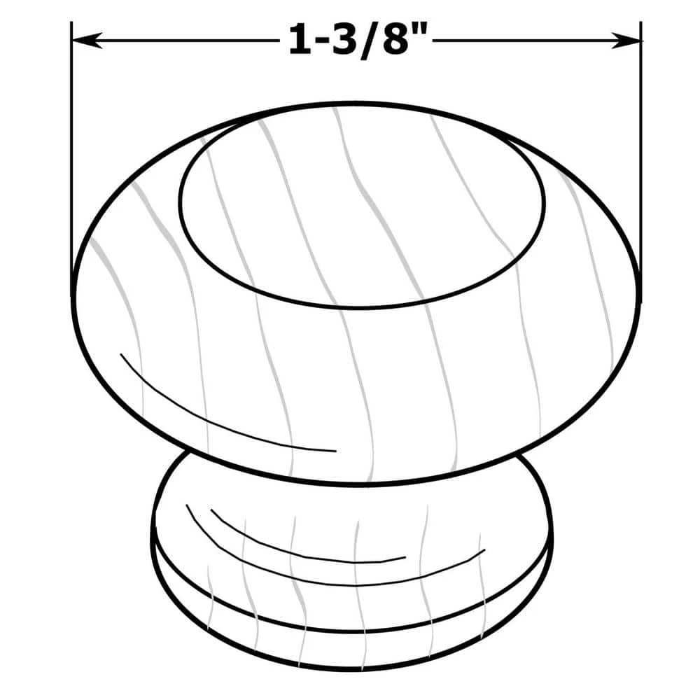 Richelieu Hardware Bourgogne Collection 1-5/16 in. (34 mm) Natural Maple Eclectic Cabinet Knob 5 Richelieu Hardware Bourgogne Collection 1-5/16 in. (34 mm) Natural Maple Eclectic Cabinet Knob - Image 3