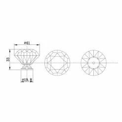 Richelieu Hardware Bolzano Collection 1-9/16 in. (40 mm) Crystal and Chrome Contemporary Cabinet Knob -Copper Creek Shop richelieu hardware cabinet knobs bp282804014011 1f 1000
