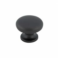 Richelieu Hardware 1-3/8 in. (35 mm) Matte Black Contemporary Cabinet Knob
