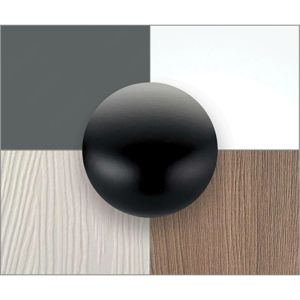 Richelieu Hardware Westmount Collection 1-9/16 in. (40 mm) x 9/16 in. (14 mm) Matte Black Transitional Cabinet Knob 6 Richelieu Hardware Westmount Collection 1-9/16 in. (40 mm) x 9/16 in. (14 mm) Matte Black Transitional Cabinet Knob - Image 4