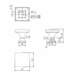 Richelieu Hardware Rosemère Collection 1-5/16 in. (33 mm) x 1-5/16 in. (33 mm) Polished Nickel Transitional Cabinet Knob -Copper Creek Shop richelieu hardware cabinet knobs bp76533180 44 1000