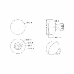 Richelieu Hardware Germain Collection 1-1/4 in. (32 mm) Brushed Nickel Functional Cabinet Knob 12 Richelieu Hardware Germain Collection 1-1/4 in. (32 mm) Brushed Nickel Functional Cabinet Knob -Copper Creek Shop richelieu hardware cabinet knobs bp770175 44 1000