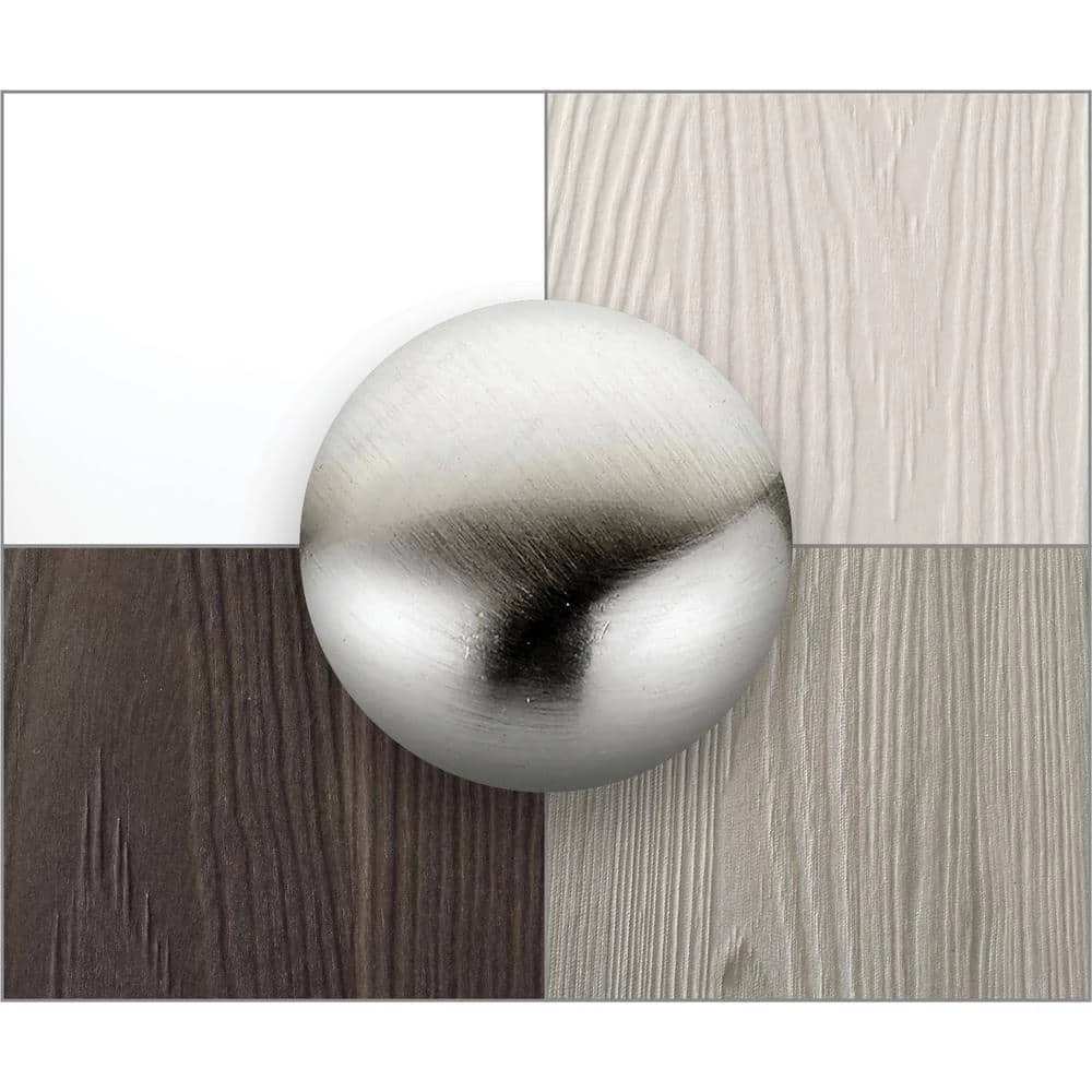 Richelieu Hardware Germain Collection 1-1/4 in. (32 mm) Brushed Nickel Functional Cabinet Knob 8 Richelieu Hardware Germain Collection 1-1/4 in. (32 mm) Brushed Nickel Functional Cabinet Knob - Image 6
