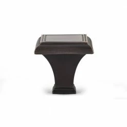 Richelieu Hardware Beauharnois Collection 1-3/8 in. (35 mm) x 1-3/8 in. (35 mm) Brushed Oil-Rubbed Bronze Traditional Cabinet Knob -Copper Creek Shop richelieu hardware cabinet knobs bp77535borb 4f 1000