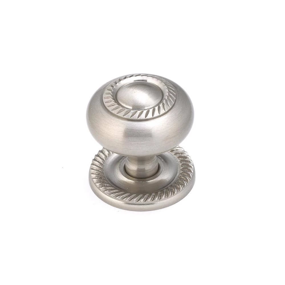 Richelieu Hardware Huntingdon Collection 1-1/2 in. (38 mm) Brushed Nickel Traditional Cabinet Knob 3 Richelieu Hardware Huntingdon Collection 1-1/2 in. (38 mm) Brushed Nickel Traditional Cabinet Knob
