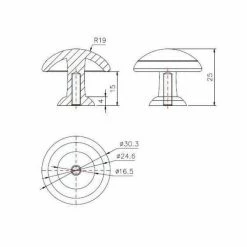 Richelieu Hardware Estérel Collection 1-3/16 in. (30 mm) Polished Nickel Transitional Cabinet Knob -Copper Creek Shop richelieu hardware cabinet knobs bp80930180 1f 1000