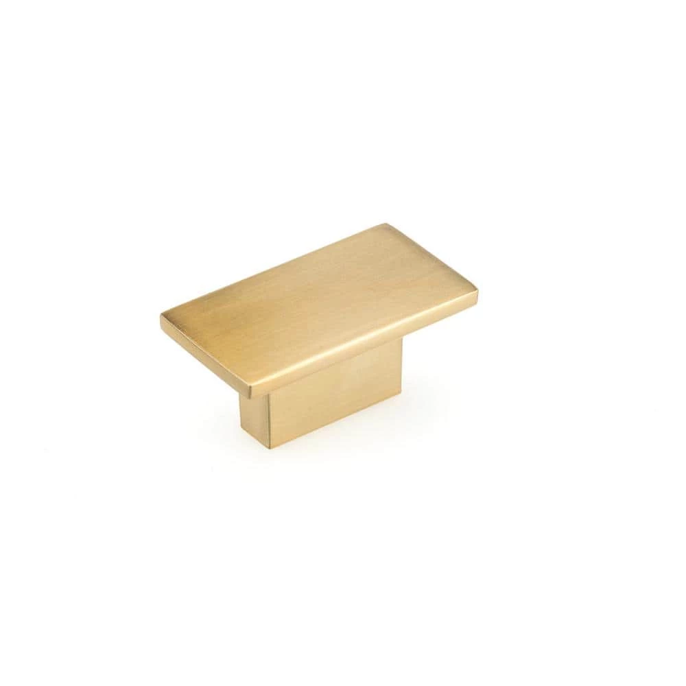 Richelieu Hardware Flemingdon Collection 1-9/16 in. (40 mm) x 7/8 in. (22 mm) Aurum Brushed Gold Contemporary Cabinet Knob 3 Richelieu Hardware Flemingdon Collection 1-9/16 in. (40 mm) x 7/8 in. (22 mm) Aurum Brushed Gold Contemporary Cabinet Knob