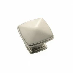 Richelieu Hardware Charlemagne Collection 1-11/16 in. (43 mm) x 1-11/16 in. (43 mm) Brushed Nickel Transitional Cabinet Knob