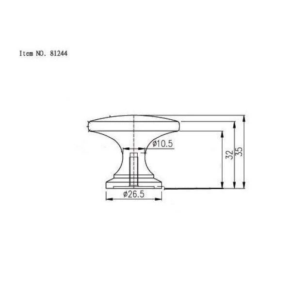Richelieu Hardware Mont-Royal Collection 1-3/4 in. (44 mm) Brushed Nickel Traditional Cabinet Knob 5 Richelieu Hardware Mont-Royal Collection 1-3/4 in. (44 mm) Brushed Nickel Traditional Cabinet Knob - Image 3