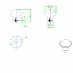 Richelieu Hardware Nantes Collection 1-1/4 in. (32 mm) Regency Brass Traditional Cabinet Knob -Copper Creek Shop richelieu hardware cabinet knobs bp872r3 44 1000