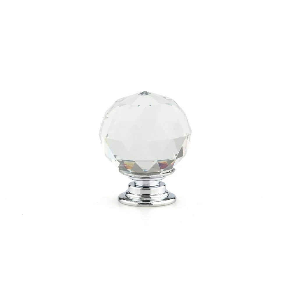 Richelieu Hardware Pordenone Collection 1-3/16 in. (30 mm) Crystal and Chrome Contemporary Cabinet Knob 5 Richelieu Hardware Pordenone Collection 1-3/16 in. (30 mm) Crystal and Chrome Contemporary Cabinet Knob - Image 3