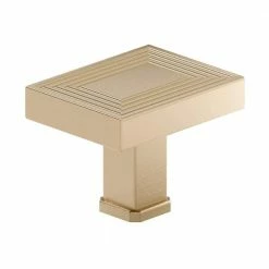 Richelieu Hardware Como Collection 1-3/4 in. (45 mm) x 1-3/8 in. (35 mm) Champagne Bronze Transitional Cabinet Knob