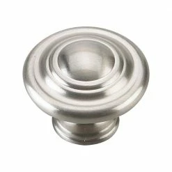 Richelieu Hardware 1-3/4 in. (44 mm) Brushed Nickel Traditional Metal Cabinet Knob